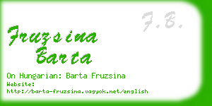fruzsina barta business card